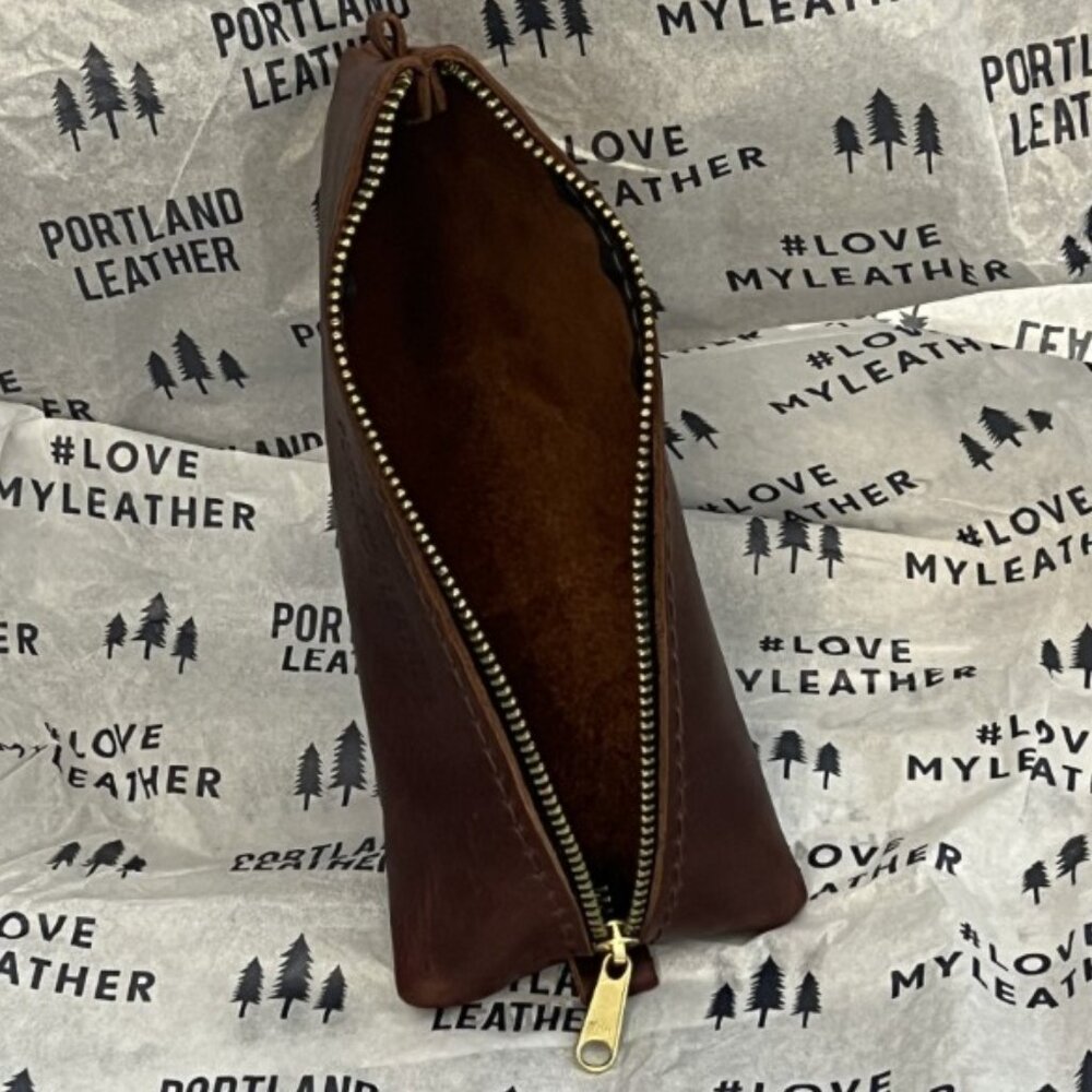 Portland Leather, Cold Brew Tote Bag NWT, with Alpine Bag, Dopp Keychain, Scarf - Picture 12 of 14